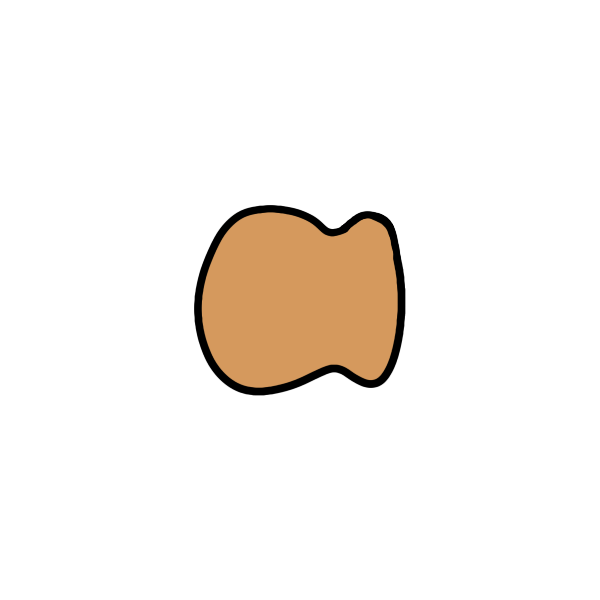  an small centered orange bubble letter lowercase a without the hole.